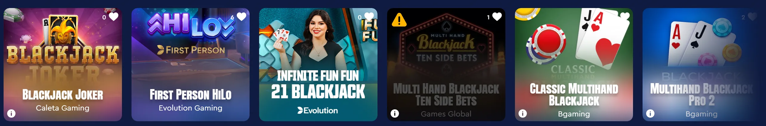 Blackjack table game at Celsius Casino